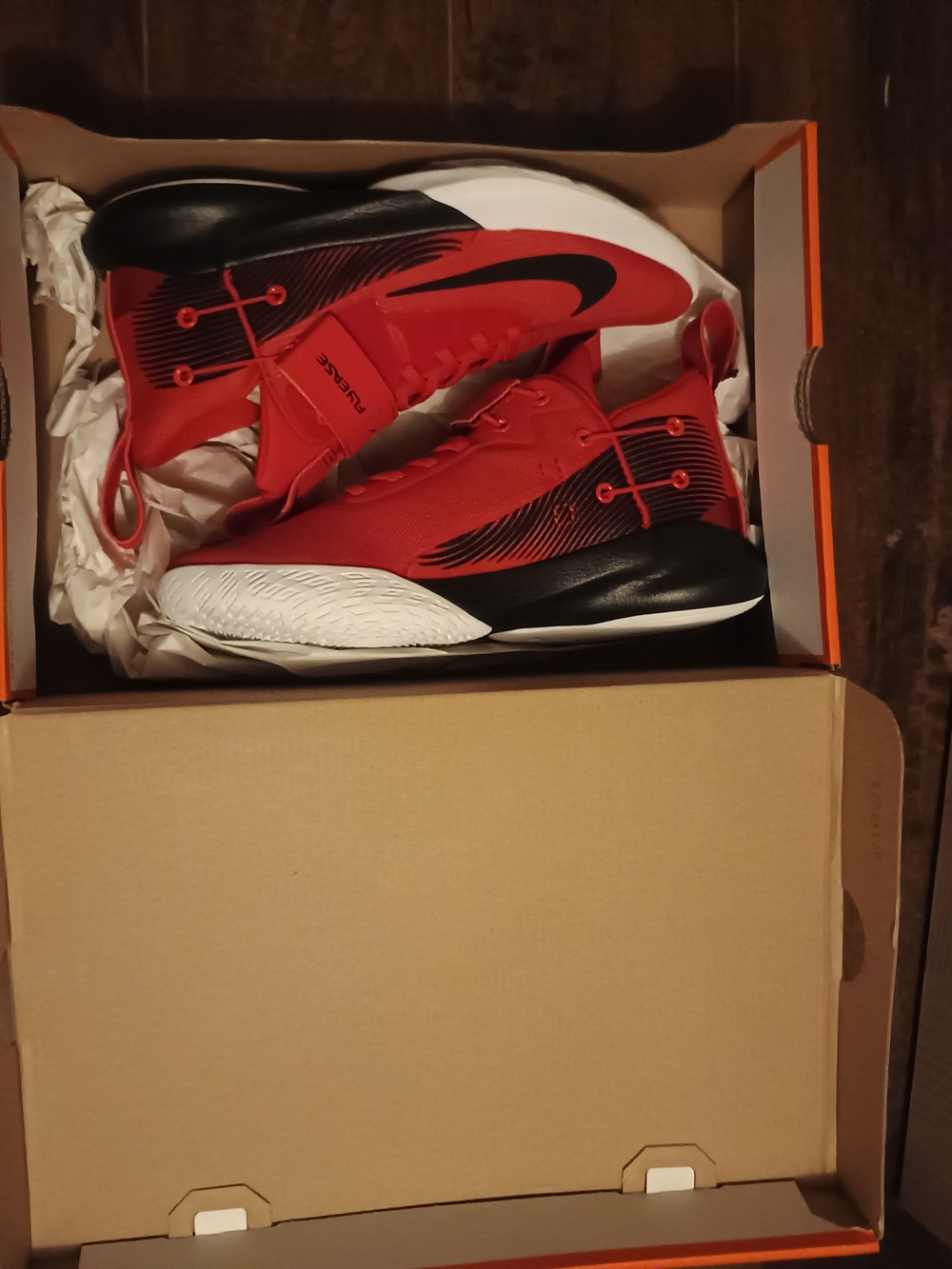 Nike Red And Black Precision IV Flyease